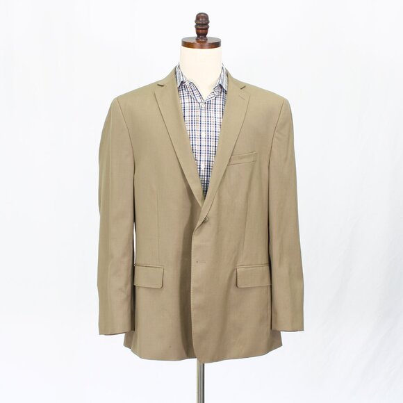 Lands' End Other - Lands' End 46R Beige Blazer Sport Coat Jacket 2-Button Solid Y324